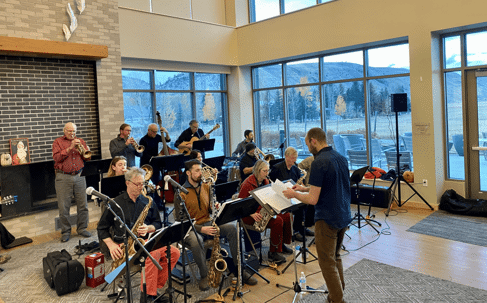 Fall music festival band players